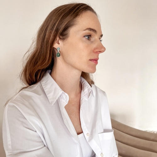 Серьги Possebon Azul, Q. Verde, A0738.20.17 S фото 2